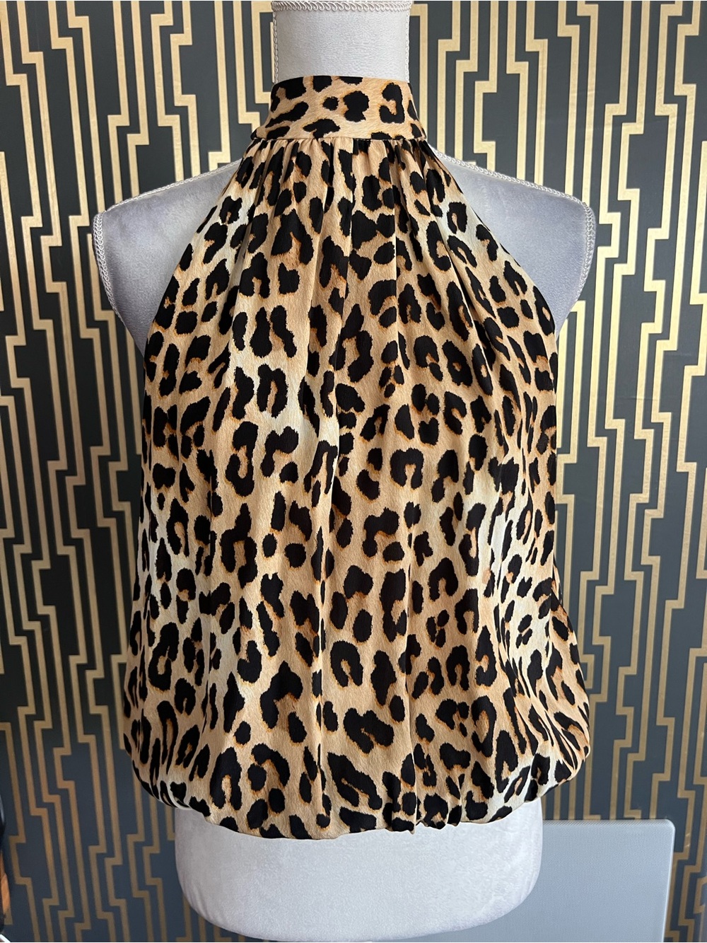 Alice + Olivia Leopard Print Halter